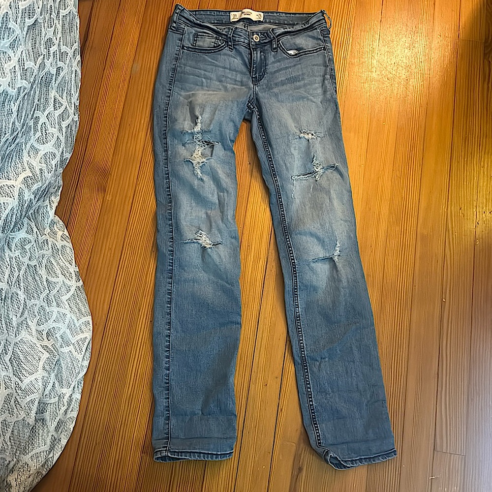 Blue Hollister skinny jeans